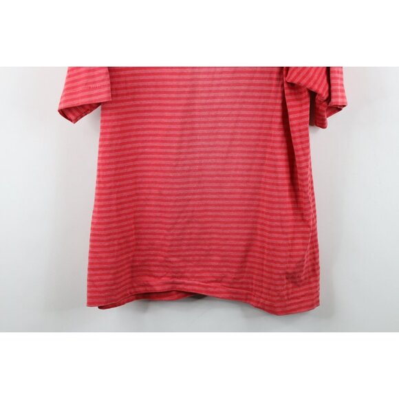 Vintage 90s Streetwear Mens Medium Faded Striped Short Sleeve T-Shirt Red Pink - Picture 13 of 13